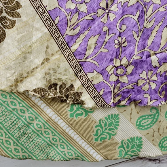 Darn Good Yarn Sari Silk Wrap Skirt Tea Goddess - Picture 8 of 16